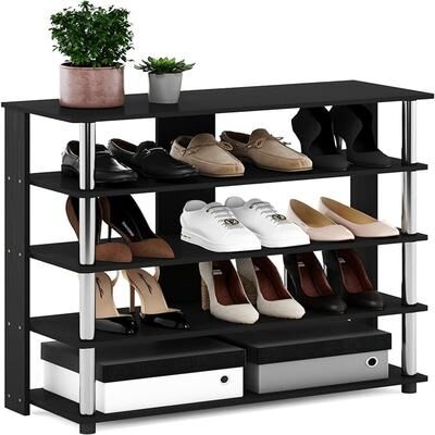No "Turn-N-Tube 5 Tier Wide Shoe Rack - 29.45""D x 31.5""W x 11.8""H"