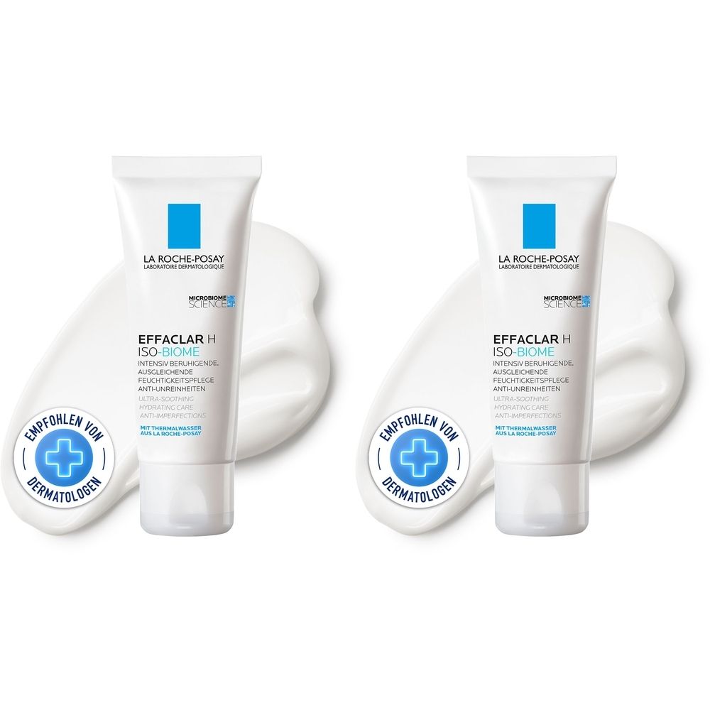 La Roche Posay Effaclar H Iso-Biome Feuchtigkeitspflege x2 2x40 ml Creme