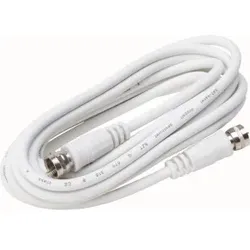 Kopp 33369765 SAT-Anschlusskabel mit beidseitig montiertem F-Stecker, Farbe: weiß