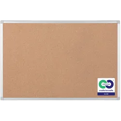 Bi-Office umweltfreundliche Korktafel Earth, Pinnwand, mit Aluminiumrahmen, 150 x 120 cm