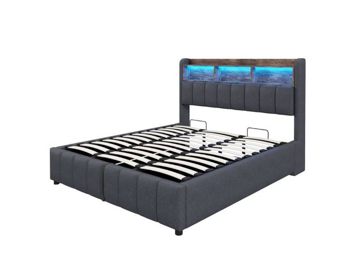 Sous-item Avec éclairage LED Avec ports USB Avec espace de rangement Résistant à la saleté et résistant à l'usure Gris