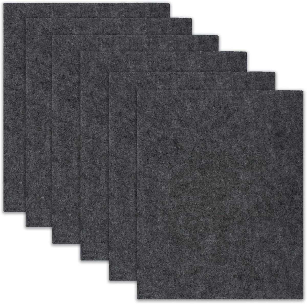 Zelfklevende viltglijders donkergrijs - 6 stuks - 16 x 20 cm