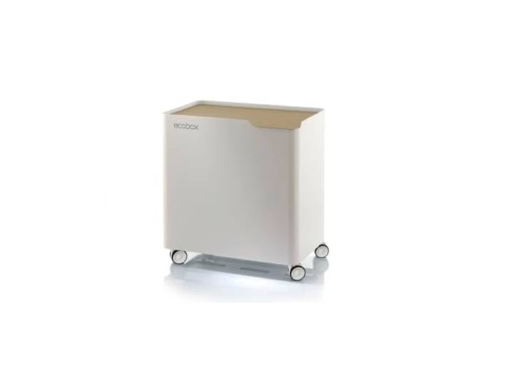 DON HIERRO - Recycling-Mülleimer – Effizientes Trennen mit Design & Rollen - ECOBOX 60L-Sand