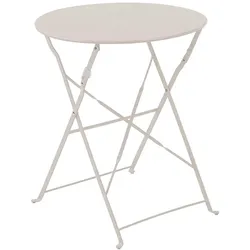 Oviala Business Klapptisch aus Stahl in Hellbeige