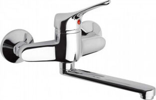paini 04cr501p1 Rubinetto Cucina Miscelatore Lavello A Muro Monocomando Colore Cromo - 04cr501p1 Pilot