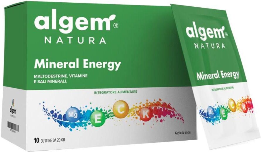 ALGEM NATURA Srl Mineral Energy, Integratore di Sali Minerali, 10 Bustine da 20g