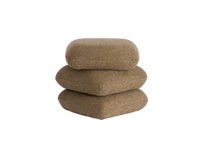 Light & Living Pouf Laurie, Taupe, Füllung: Polyurethan (Pur), 44.5 cm, Wohnzimmer, Hocker, Poufs