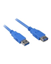 Sharkoon USB-Verlängerungskabel USB Typ A W bis A M 3.0 2 m Schwarz (4044951015689)