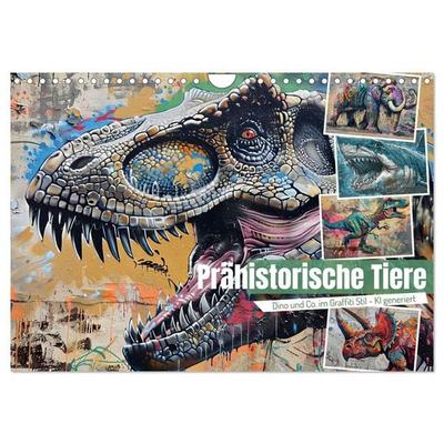 Prähistorische Tiere (Wandkalender 2027 DIN A4 quer), CALVENDO Monatskalender