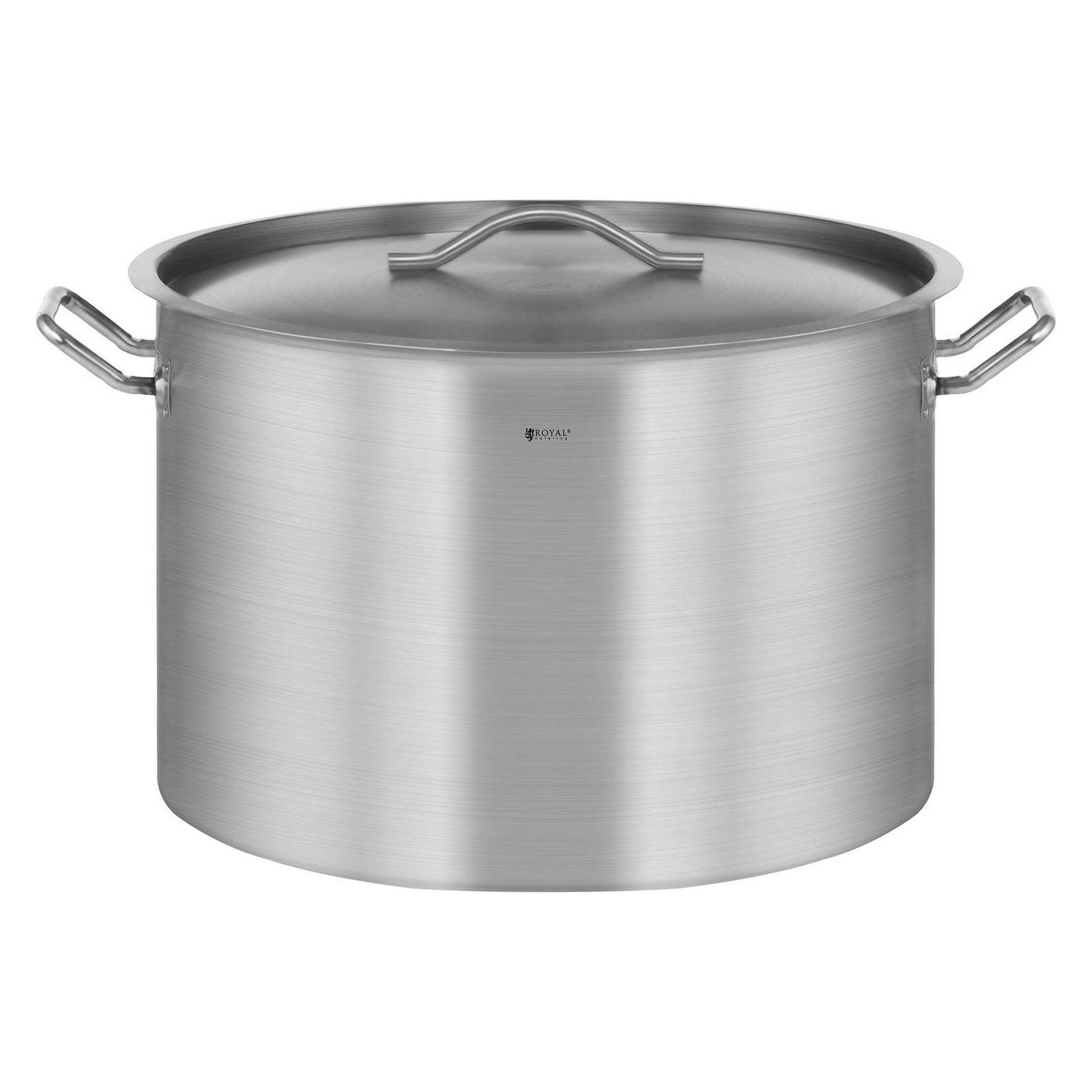 Royal Catering Kochtopf Induktion 106 Liter Kochtopf Mit Deckel Suppentopf Grosser Topf Eintopf (Kochtopf, Edelstahl, 60 x 45 cm) (RCST-113E3-S)