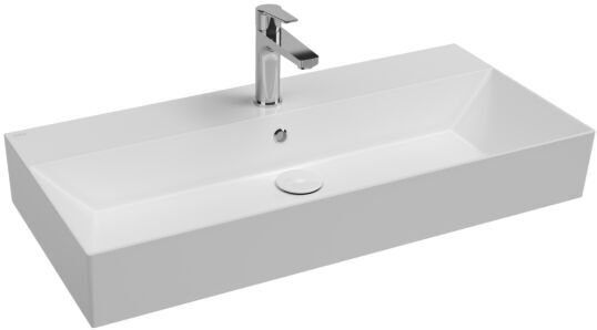 Isvea SistemaZ Waschtisch 10SF50090 Hahnloch, Überlauf, 90cm, weiß