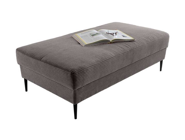Hocker Sitzhocker 140 x 75 cm Cord grau - SUMMER
