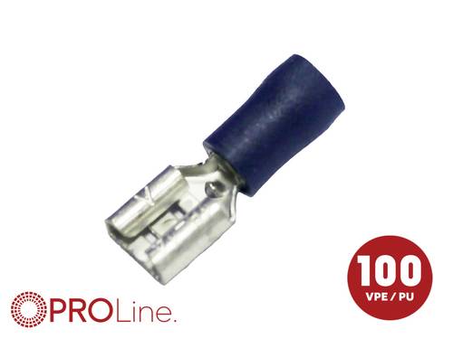 ACV 348003-2-0-p Steckzunge Steckdicke: 0.8mm Teilisoliert Blau 100 St. Piece