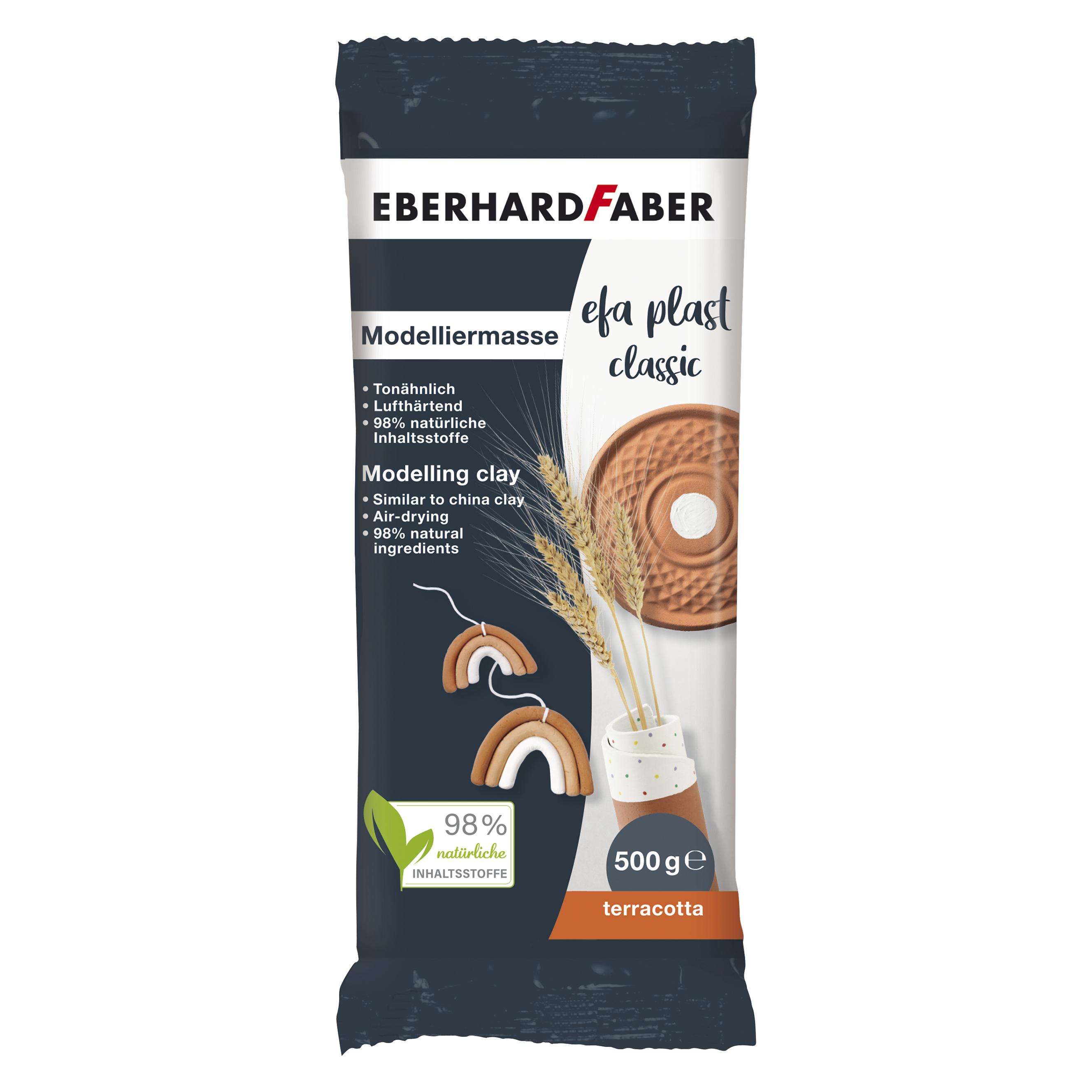 EberhardFaber Modelliermasse EFA PLAST Classic 500 g, Terrakotta (570383)