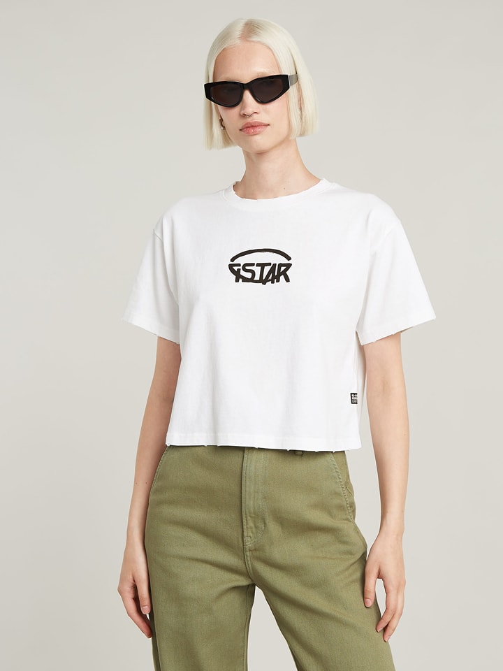 G-Star Shirt in Weiß - S