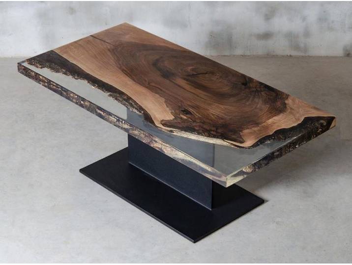 JVmoebel Couchtisch Epoxidharz Tisch Rechteckig Exklusiver Couchtisch Edle Möbel, Made in Europa