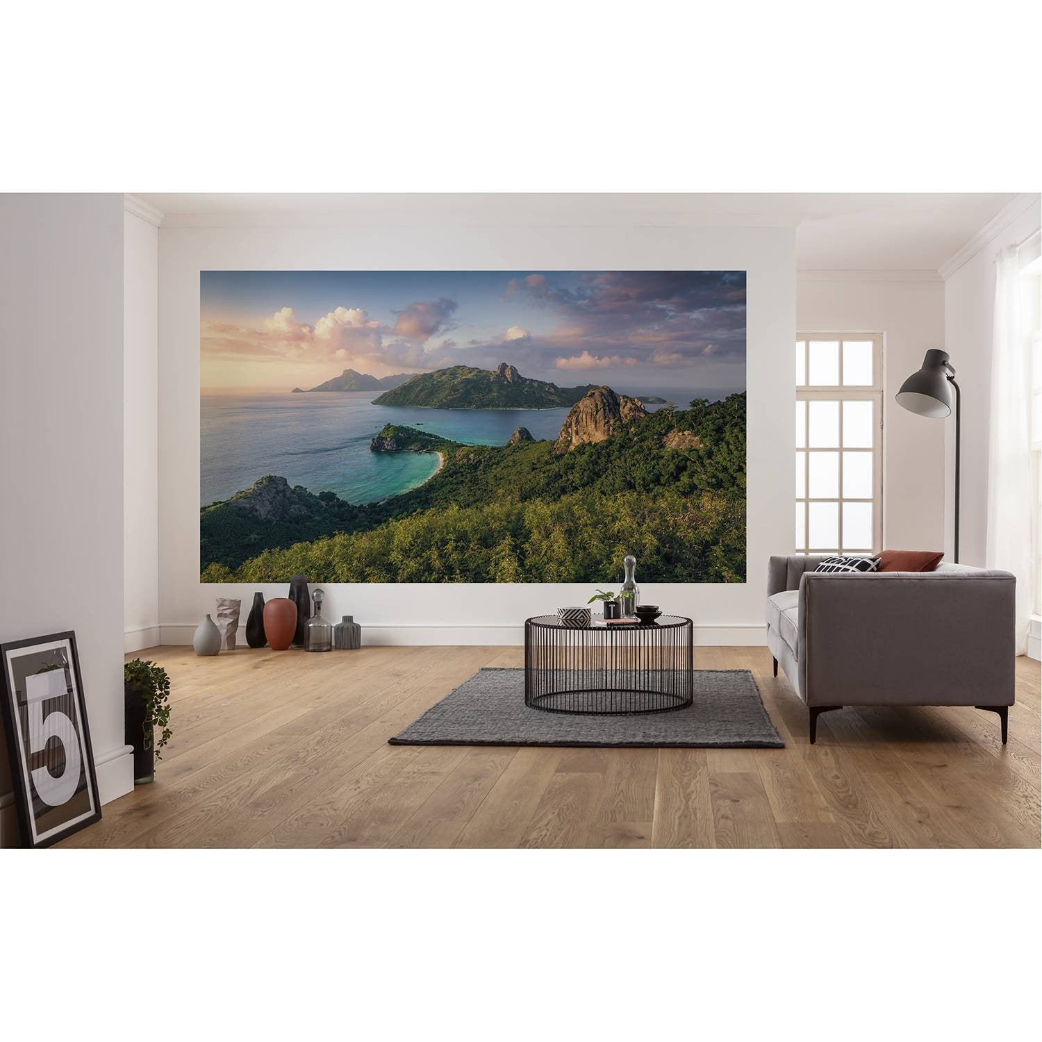 home24 Fotobehang Monkey Island, Multicolour, Breedte: 350 cm, Hoogte: 200 cm