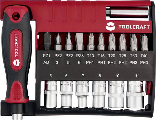 TOOLCRAFT TO-10351632 Bit-Set 28teilig inkl. Bithalter