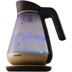 Prime3 SEK51 Gold, Wasserkocher, Transparent, Schwarz, Gold