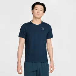 NIKE Court Advantage Dri-FIT kurzarm Tennisshirt Herren 478 - armory navy/white M
