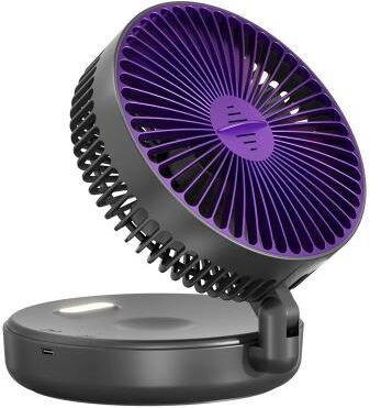 Uplift Treasures Foldable Rechargeable Wall Mounted Ceiling Fan With LED Light plug In No Battery