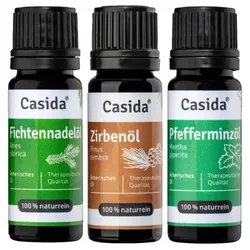 WALDLUFT Set Zirben Fichtennadel Pfefferminz Öl 3X10 ml