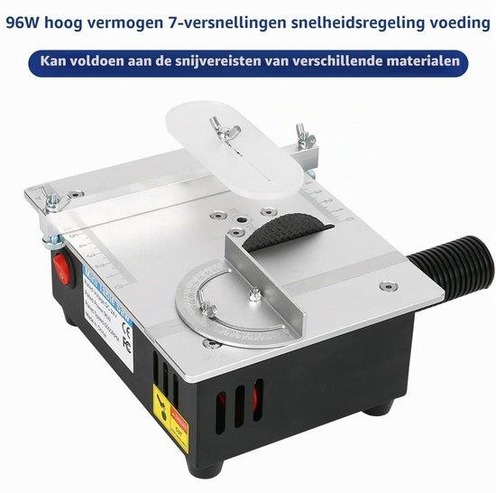 Corvance Afkortzaag Mini Tafelzaag - 96 W - 7 Snelheden - 45° Verstek - Voor Hout en Metaal