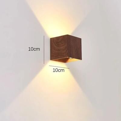 Useful Little Things Creative Wood LED Up And Down Wall Lamp For Artistic Entrances, Stairs, And Balconies b2 white Light
