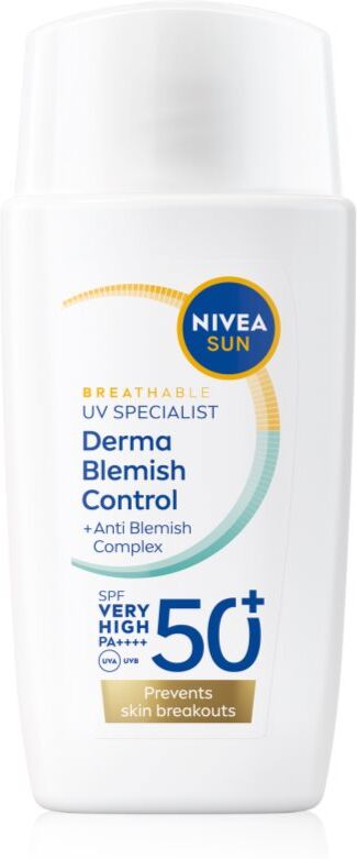 Nivea SUN Derma Skin Clear Gesichtscreme zum Bräunen für Haut mit kleinen Makeln SPF 50+ 40 ml