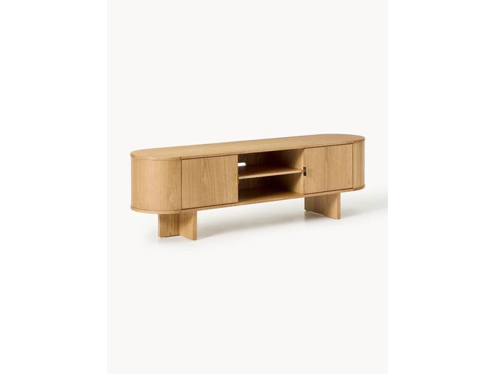 Holz-TV-Lowboard Zumi mit abgerundeten Ecken