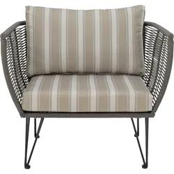 Mundo Sessel gestreift beige grün