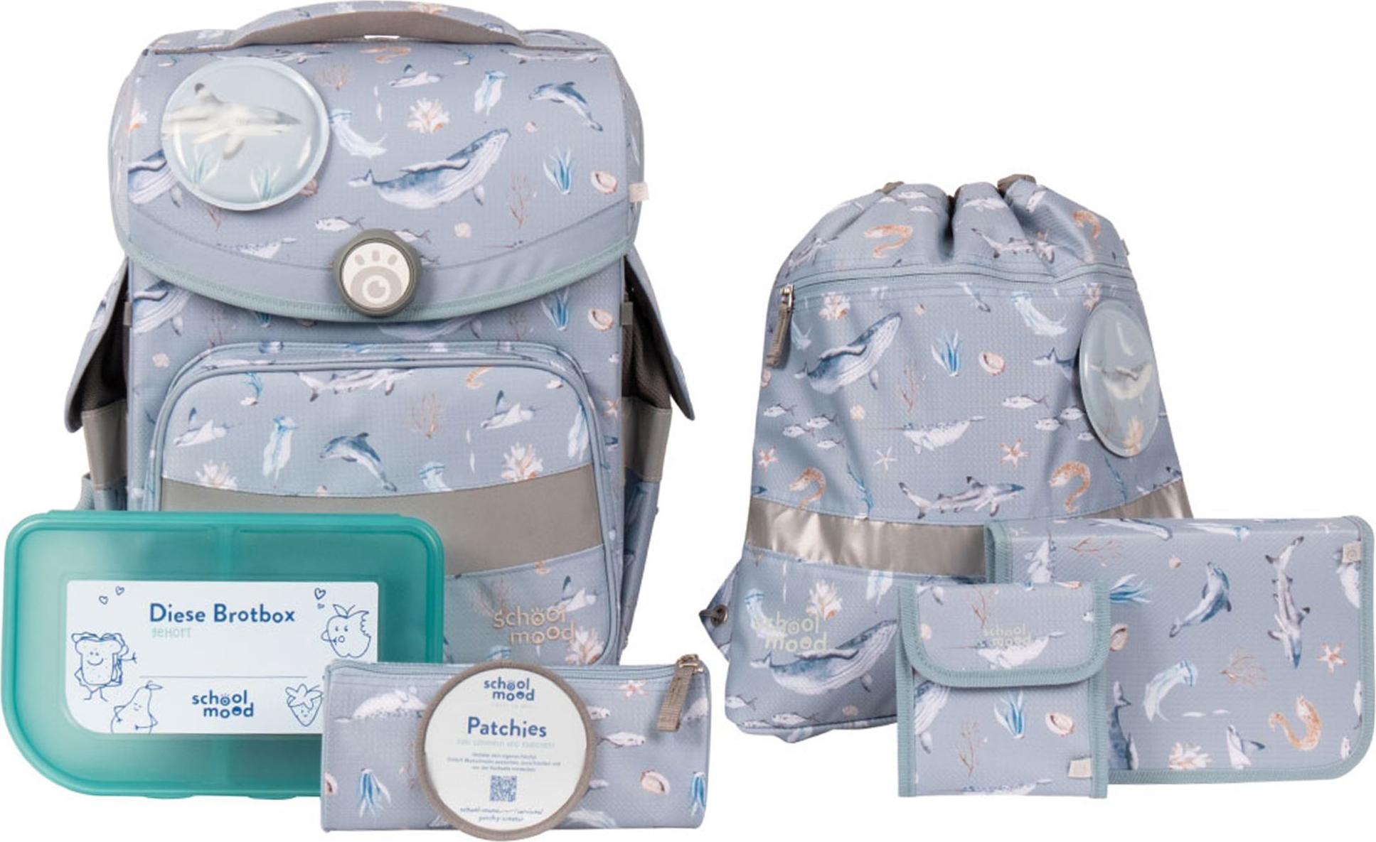School-Mood Timeless Nordic Collection Schulranzen-Set 7-teilig Aqua hellblau