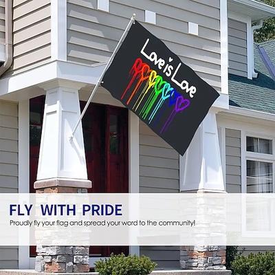 Juni Pride Monat LGBTQ LGBT Frohen Stolz Monat Regenbogenfahne Außen Draußen Innen mit Ösen Haus Garten Dekoration Feiertagsbanner Schild