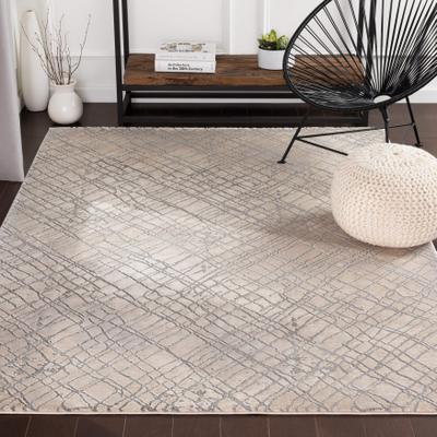 Livabliss "Tsering Contemporary Cream Area Rug - 6' 7"" x 9' 6"""