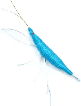 Inspire Curations ShrimpKick Catnip Prawn Toy For Indoor Cats blue