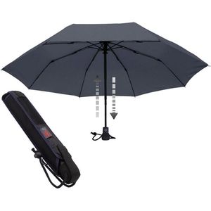 Euroschirm Regenschirm Light Trek Automatic marine, sturmfest, Auf-Zu-Automatik, Ø 98 cm, 29 cm, Trekkingschirm