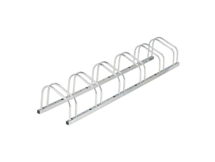 Fahrradständer für 6 Fahrräder Silber