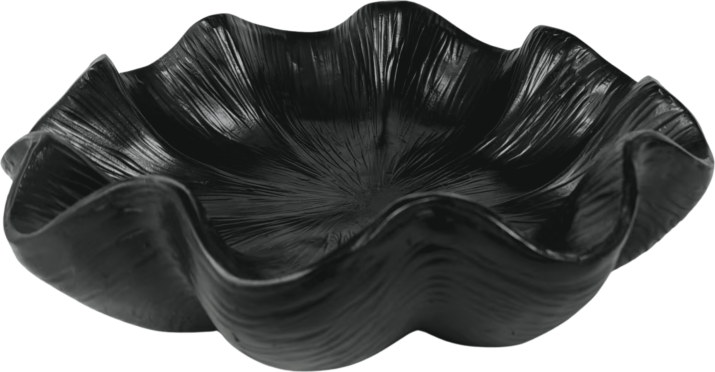 Tonosi Black Scalloped Decorative Dish