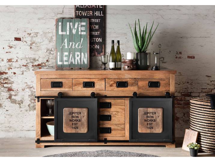Die Faktorei Mark Nr.1 Sideboard Mangoholz Natur 150x45x80cm
