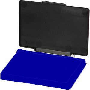 Kores Stempelkissen Stampo SF71570, für Büro, blau, 11 x 7 cm, Kunststoffgehäuse