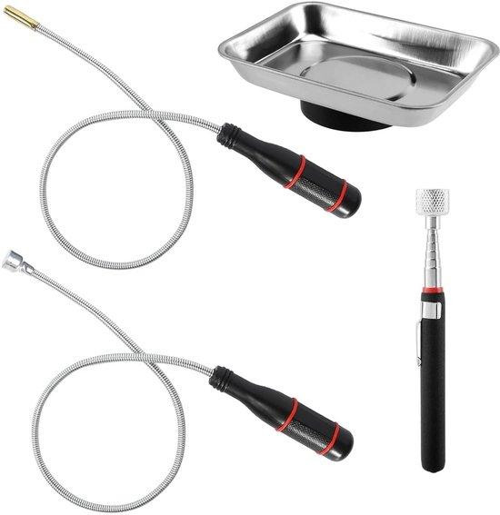 Telescopische Magnetische Grijper Set - 4 Delige Flexibele Magneetstang voor Klein Gereedschap