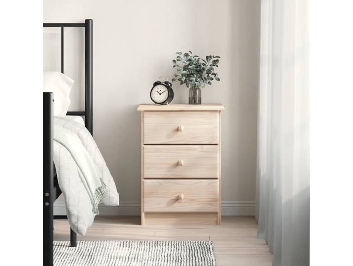 vidaXL Nachttisch ALTA Natur 41x35x55,5 cm Massivholz Kiefer
