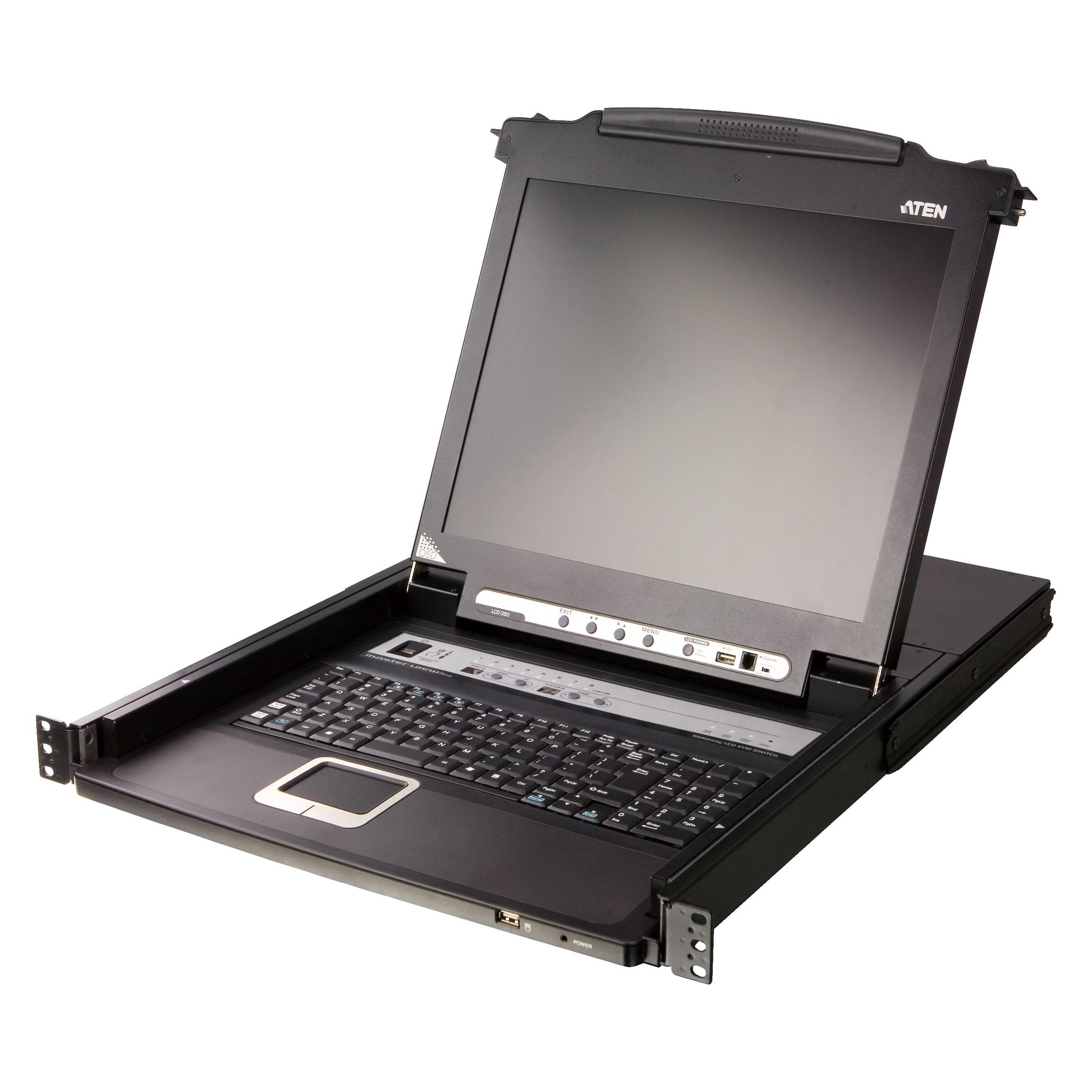 Aten CL5708MW CH KVM-Switch 8-Port 17,3"-LCD SingleRail (PS/2-USB VGA) CH-Layout (CL5708MW CH)