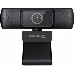 Swissten Full HD Web Camera with Microphone (2 Mpx), Webcam, Schwarz