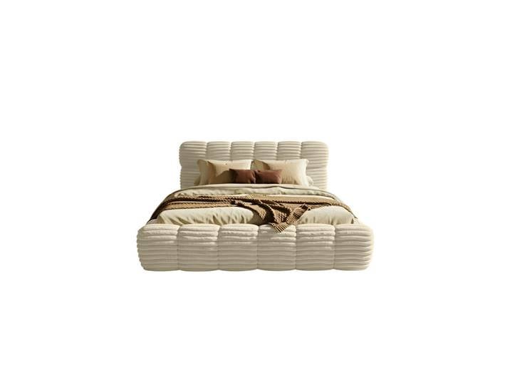 Fedve Polsterbett Wea 140x200 cm, Beige, 140x200 cm, Schlafzimmer, Betten