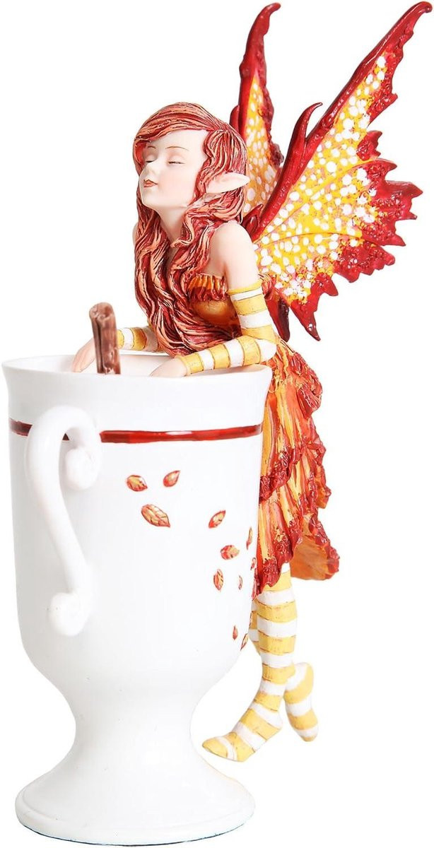 Handbeschilderd Fairy Beeldje Multicolor Sprookjesfiguur Decoratie voor op Tafel