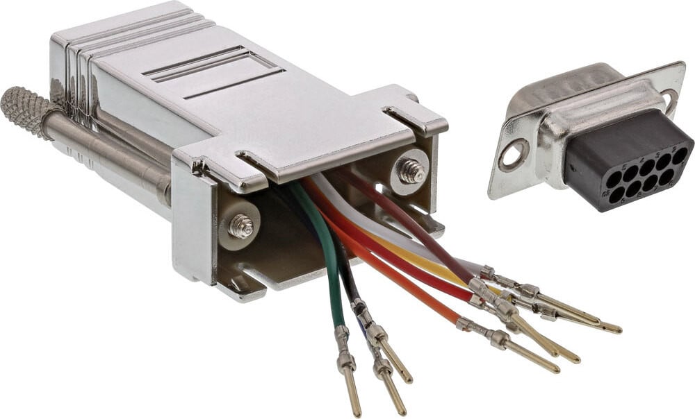 InLine 68889M adapter, 9-polige Sub D-connector naar RJ45-aansluiting, verguld