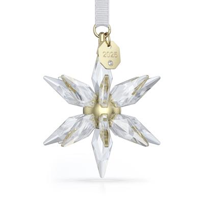 Dekohänger SWAROVSKI "Kristallfigur Sammelfigur Annual Edition 3D Ornament 2025", weiß (kristallweiß, goldfarben, weiß), Dekohänger, Baumwolle, Kristallglas, Metall, Swarovski Kristall
