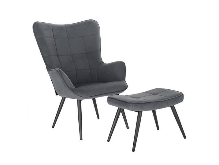 WOLTU 1 ensemble de fauteuils inclinables de détente avec repose-pieds, fauteuil d'angle relaxant avec pouf pour salon, bureau, salle de repos, maison