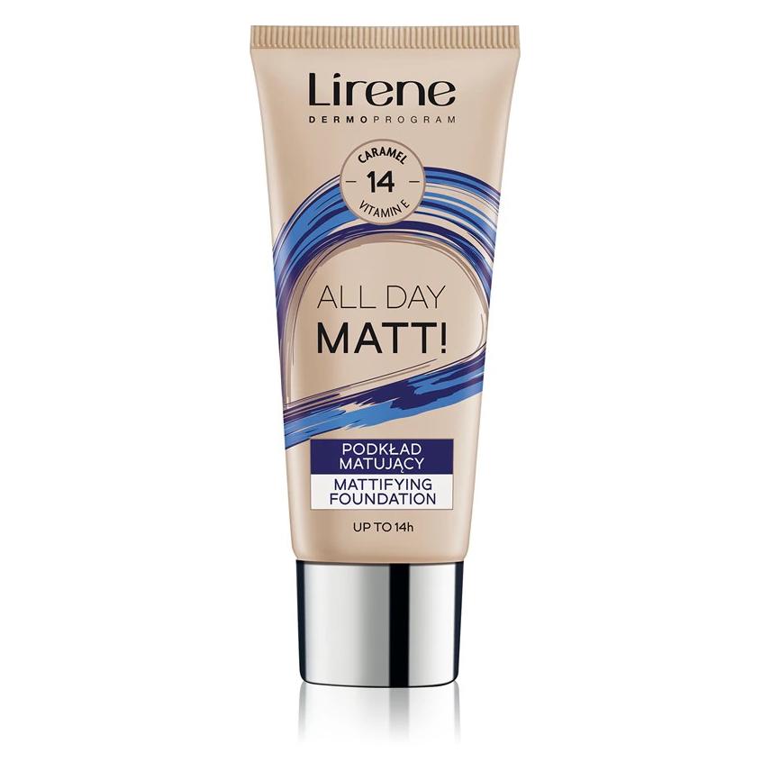Lirene Nature Matte Mattifying Fluid For Face 14 Caramel 30Ml (Caramel) (5900717060142)